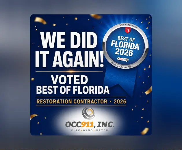 OCC911 voted Best of Florida Restoration Contractor 2026